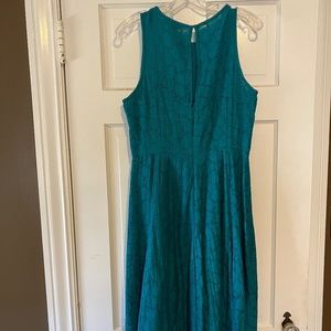 L.K.Bennett Teal Sleeveless Dress